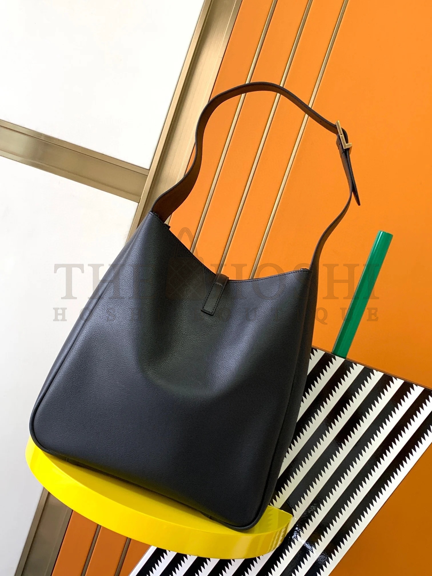 Sa1nt Lau*nt Le 5 A 7 Soft Large Shoulder Bag in Black Leather Master Quality