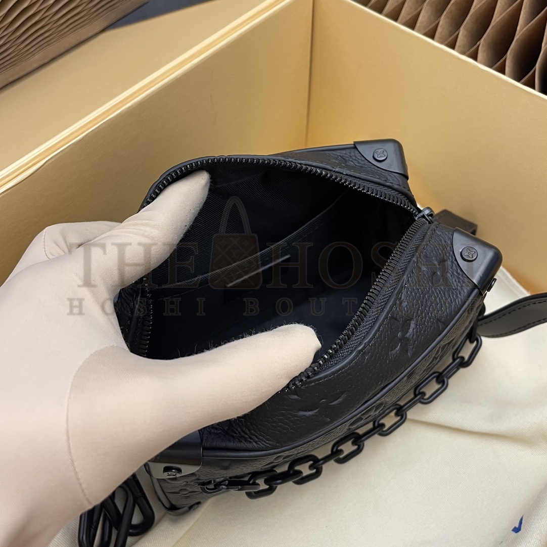 L0vis Vvtt0n LV Men Mini Soft Trunk Bag Black Taurillon Cowhide Leather Master Quality