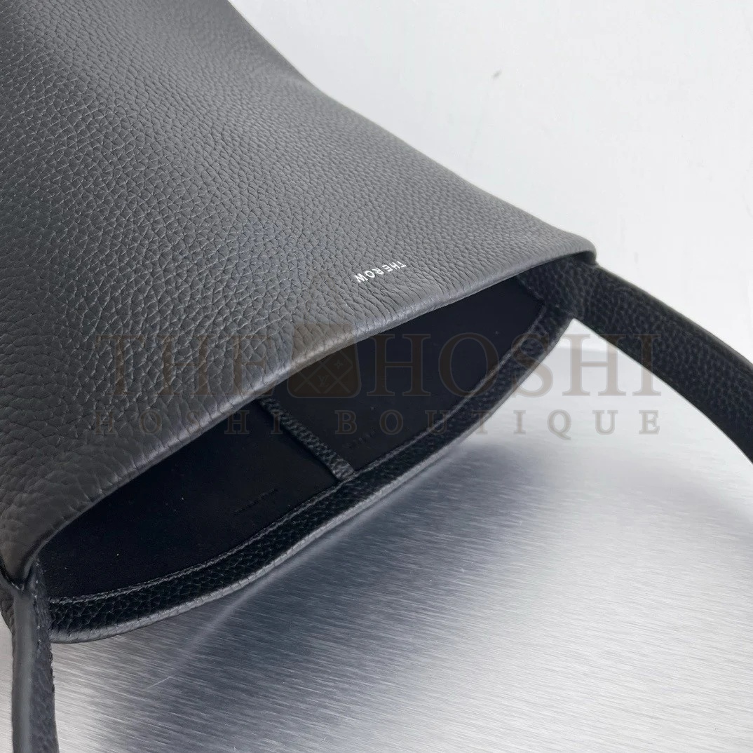 The R0w Small N/S Park Tote in Black Grained Leather Master Quality