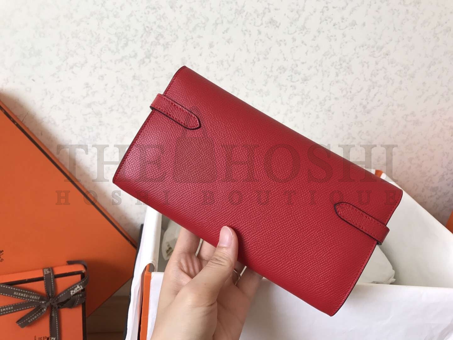 H**me5 Kelly Classic Long Wallet In Red Epsom Leather Master Quality