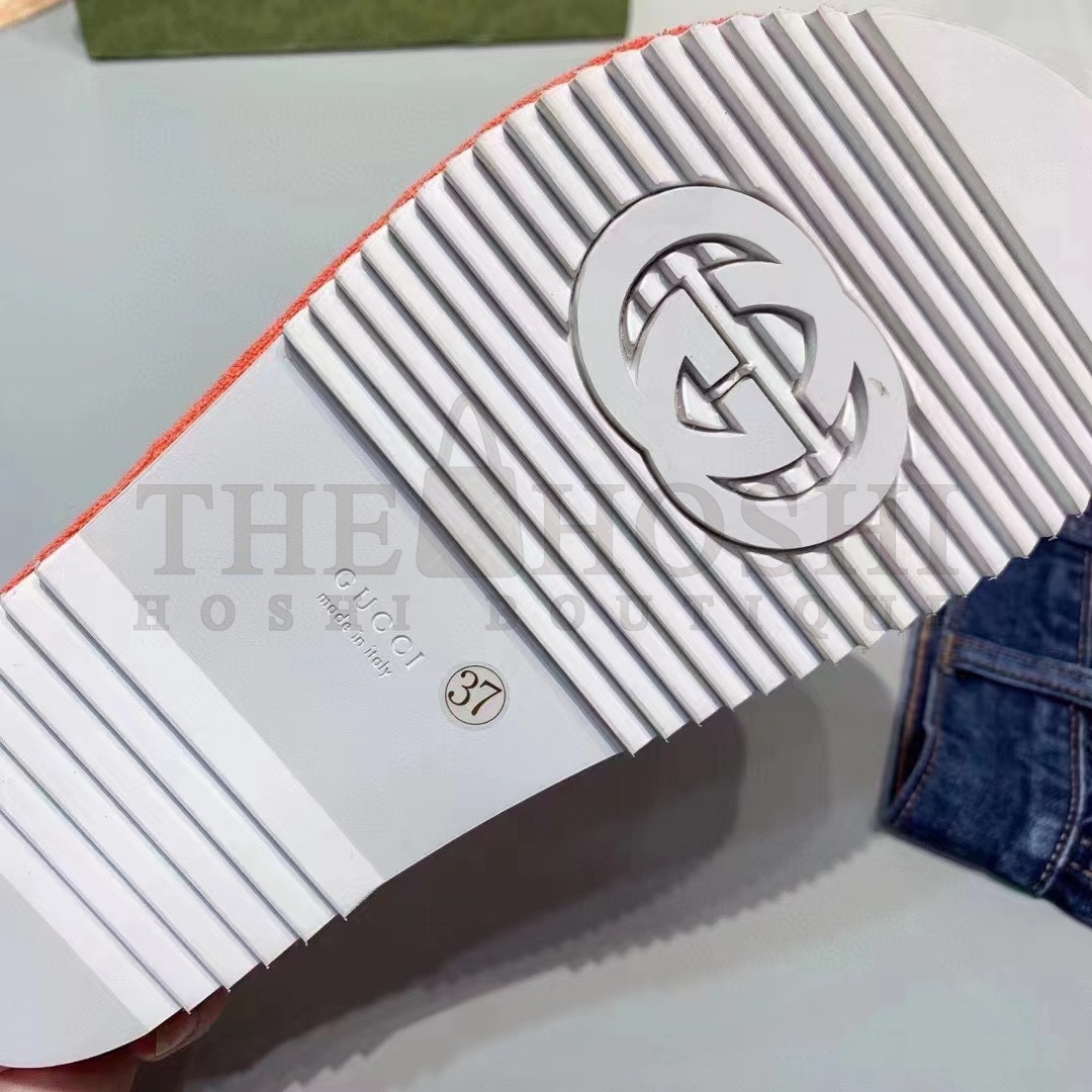 Gvc*1 Unisex G2 Platform Sandals Orange G2 Cotton Sponge Rubber Sole 3 Cm heel Master Quality