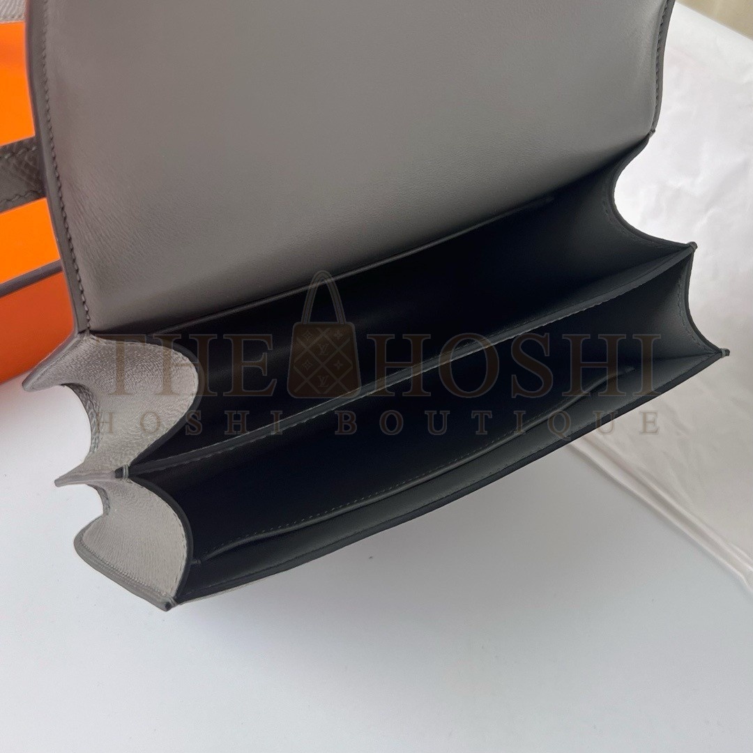 H**me5 Constance 18 Handmade Bag In Gris Meyer Epsom Calfskin Master Quality