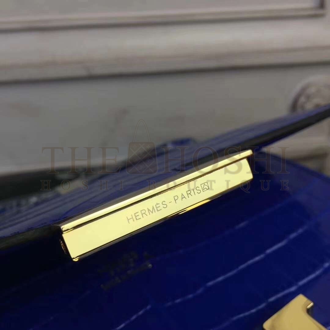 H**me5 Blue Constance MM 24cm Crocodile Bag Master Quality