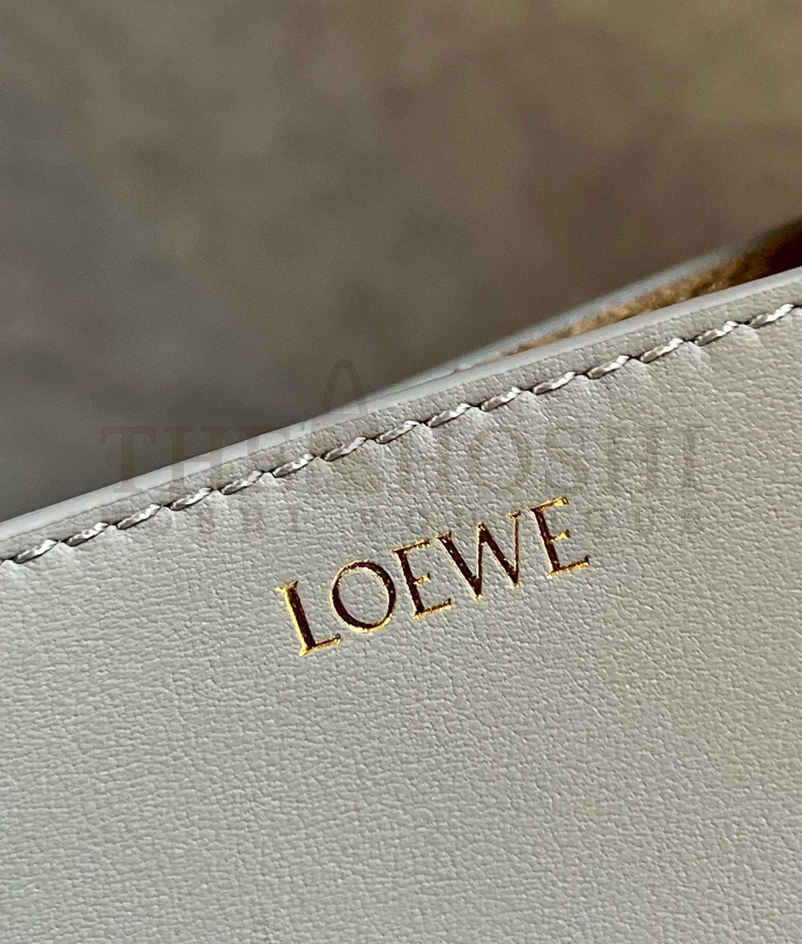 L0ew* Mini Puzzle Fold Tote Bag in Grey/Dark Grey Calfskin Master Quality