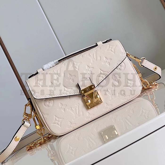 L0vis Vvtt0n LV Women Pochette Metis East West Bag Crème Beige Grained Cowhide Leather Master Quality
