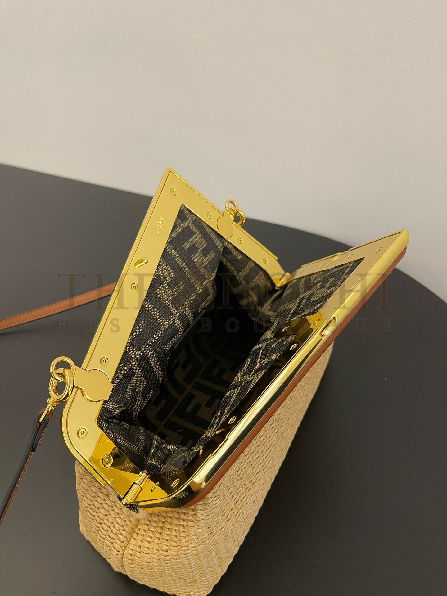 F**di First Small Bag in Natural Raffia Straw Master Quality