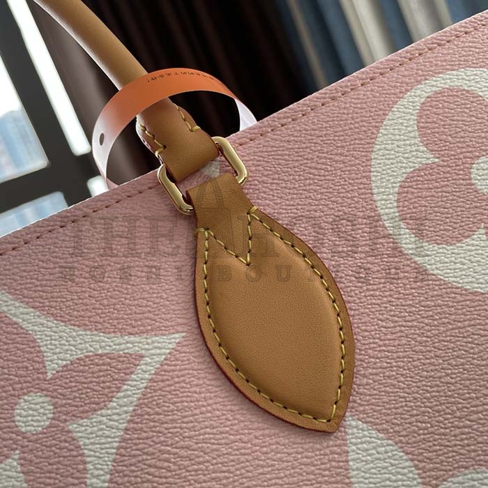 L0vis Vvtt0n LV Women OnTheGo GM Tote Bag Pink Monogram Giant Coated Canvas Raffia Master Quality