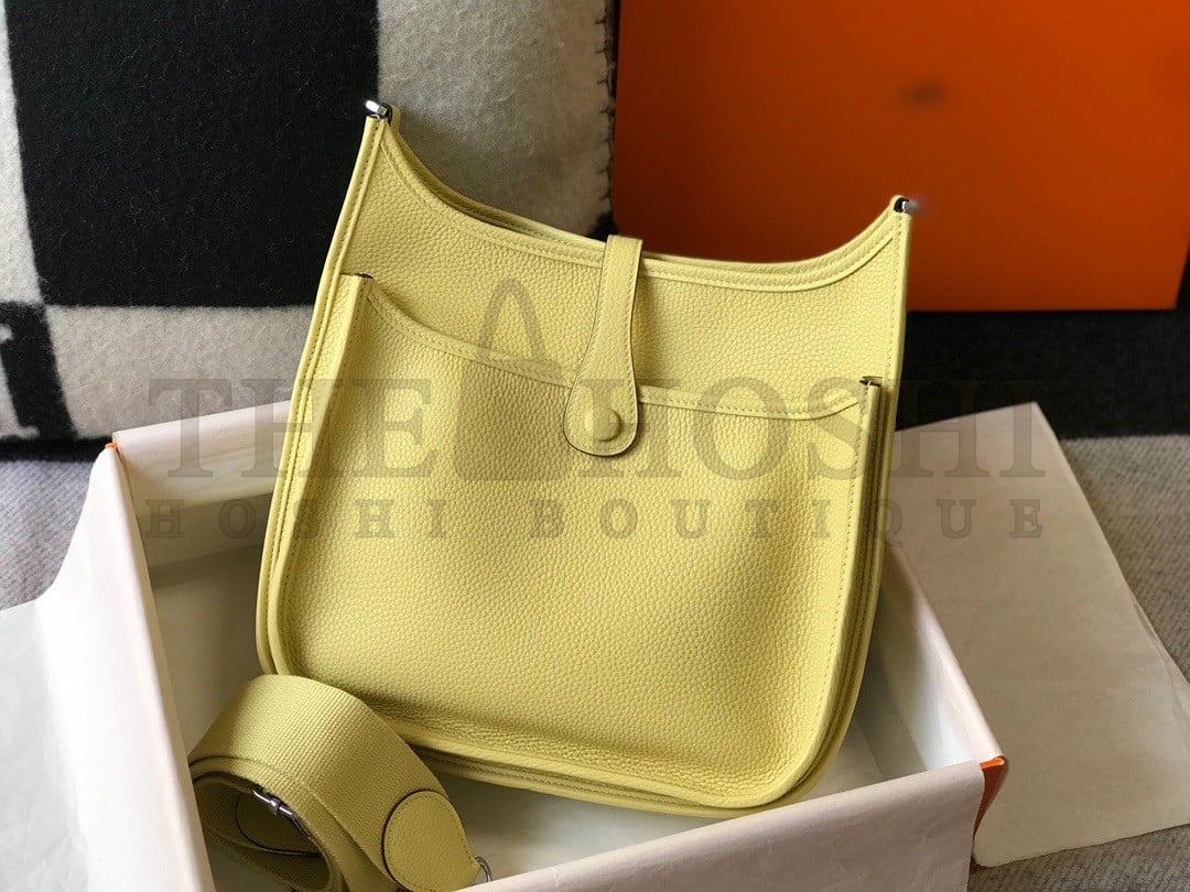 H**me5 Evelyne III 29 Bag In Jaune Poussin Clemence Leather Master Quality