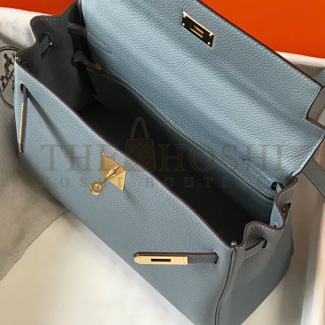 H**me5 Blue Lin Clemence Kelly 32cm Retourne Bag Master Quality