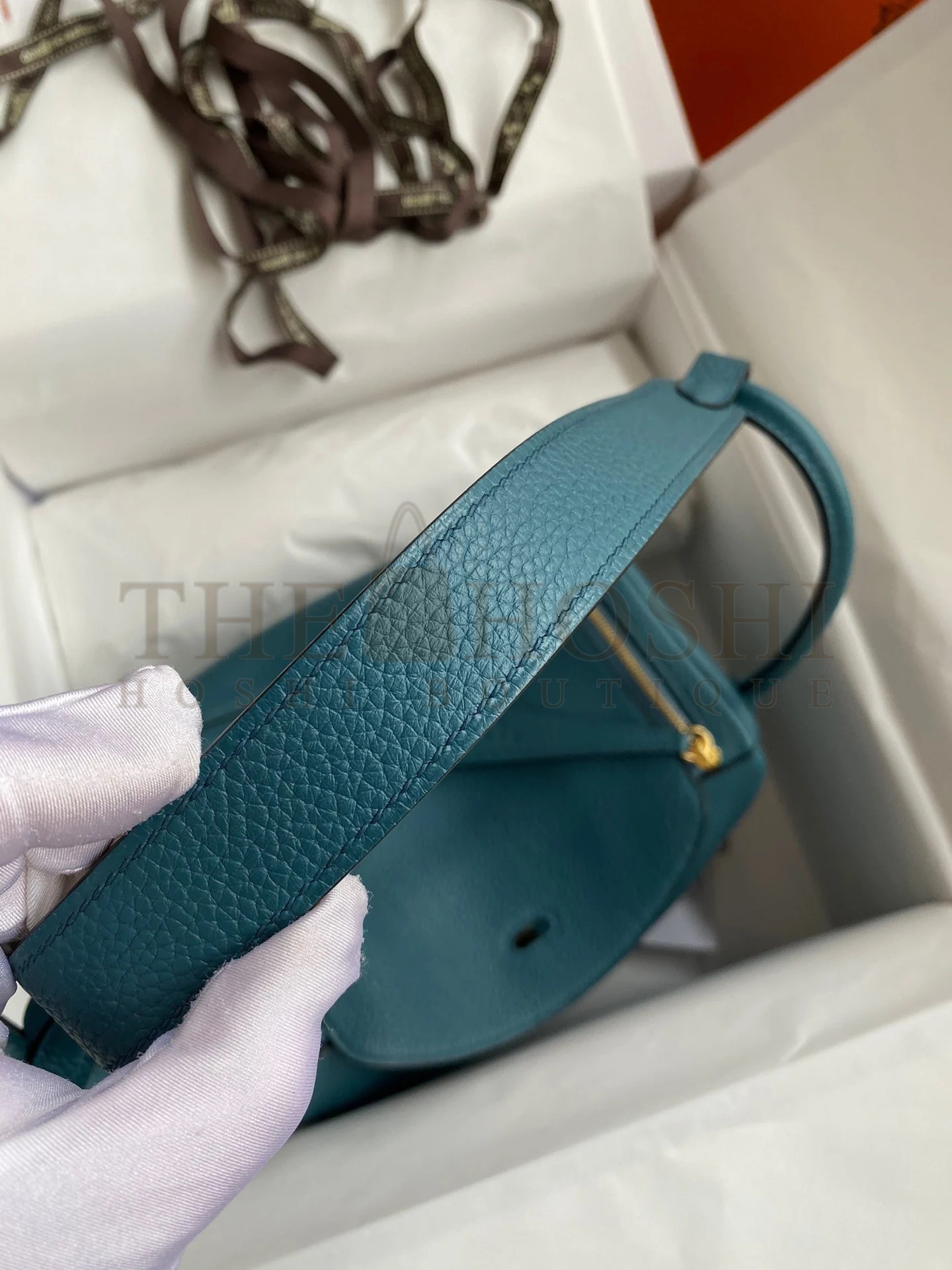 H**me5 Lindy 26 Handmade Bag In Vert Bosphore Clemence Leather Master Quality