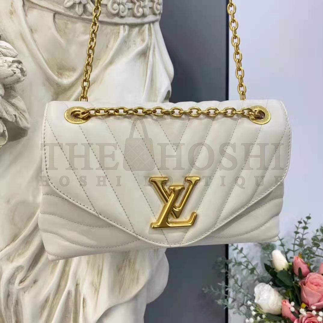 L0vis Vvtt0n LV Women New Wave Chain Bag Handbag White Smooth Cowhide Leather Master Quality