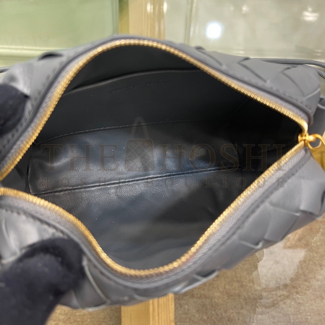 B0tt*ga Ven*ta Loop Mini Bag In Grey Intrecciato Lambskin Master Quality