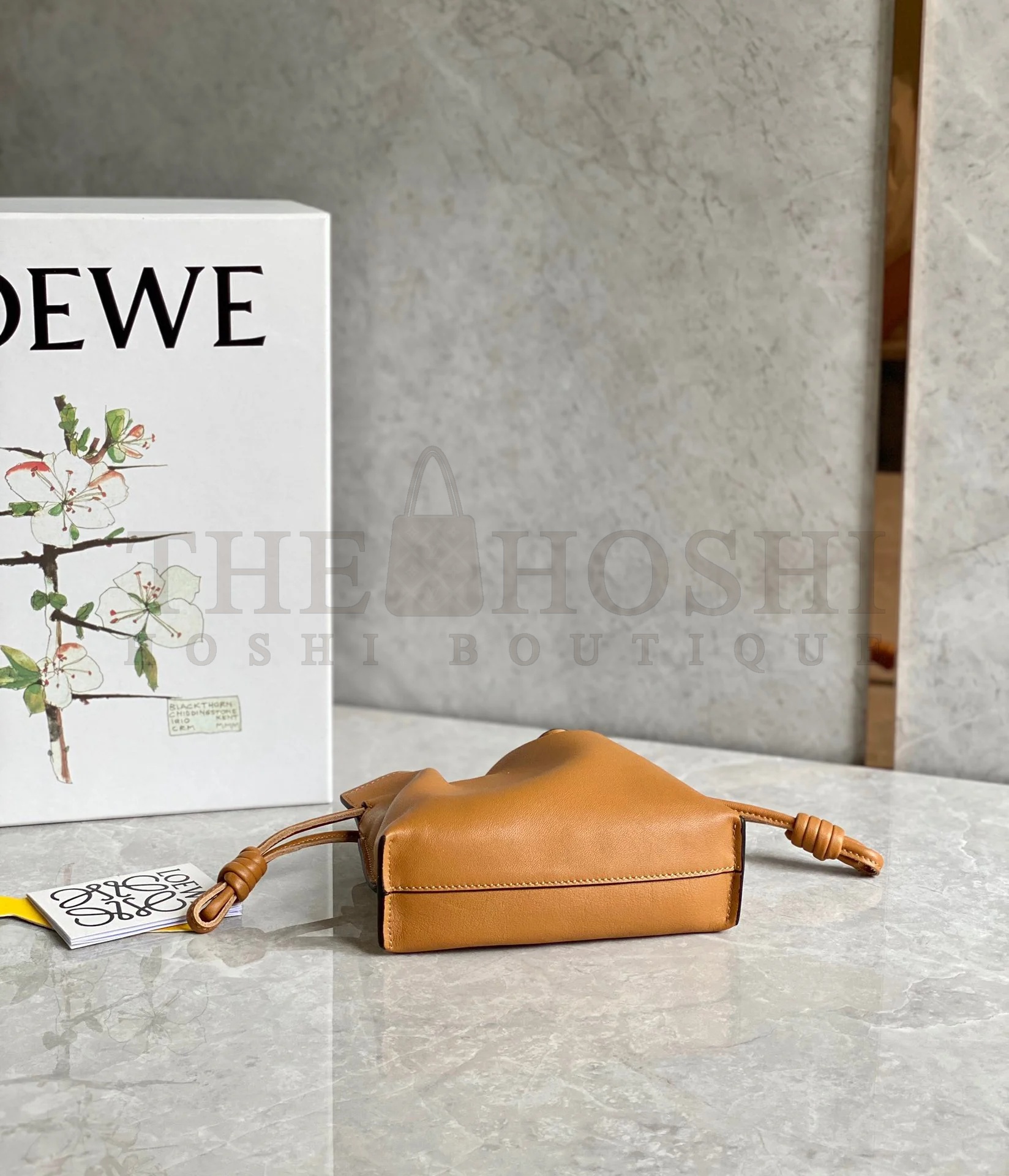 L0ew* Flamenco Nano Clutch In Brown Nappa Leather Master Quality