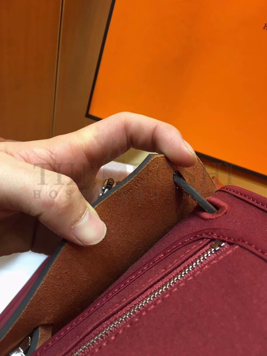 H**me5 Herbag Zip 31cm Bag In Camel And Bordeaux Master Quality