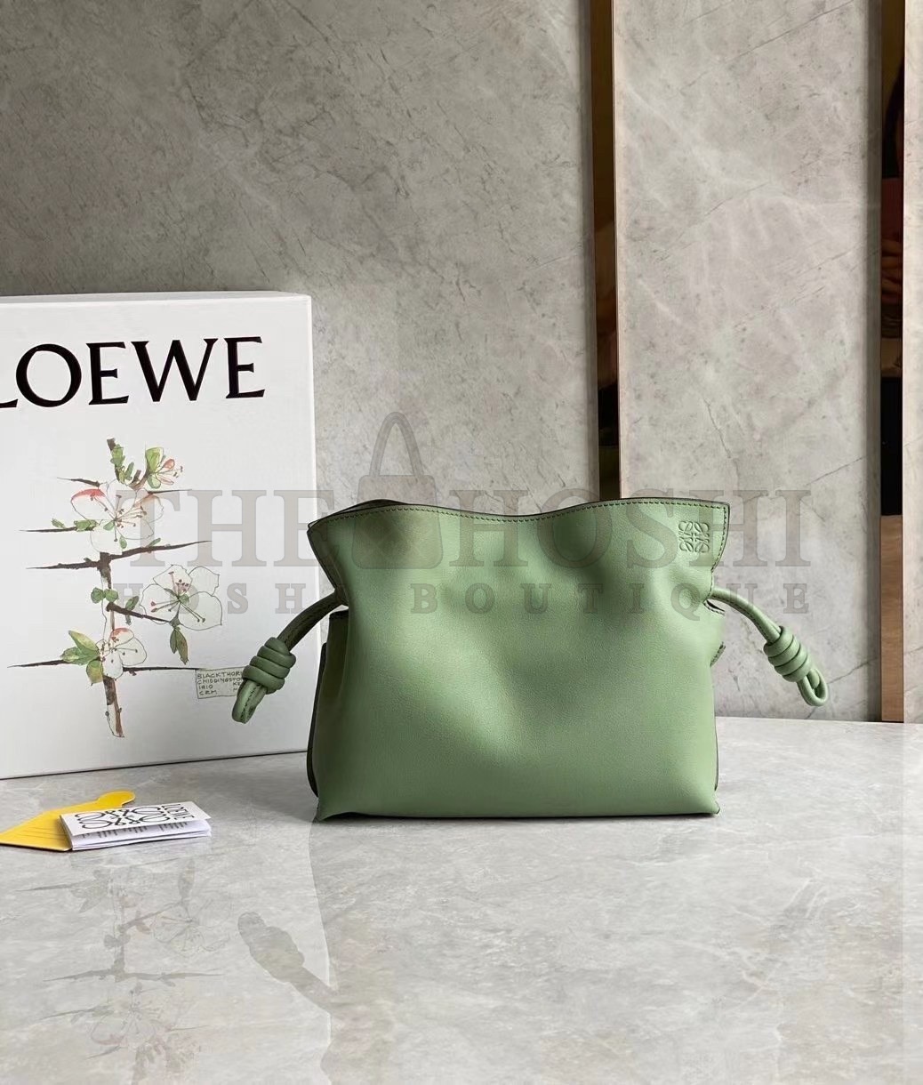 L0ew* Flamenco Mini Clutch In Rosemary Nappa Leather Master Quality