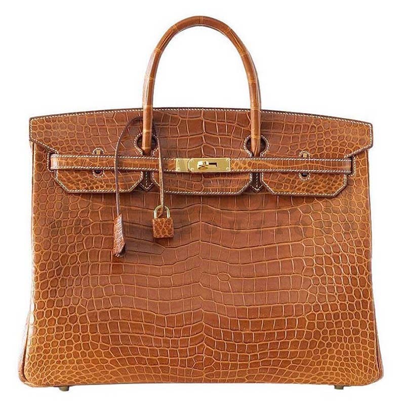 H**me5 Birkin 30 Bag in Alligator Leather with Gold Hardware Master Quality