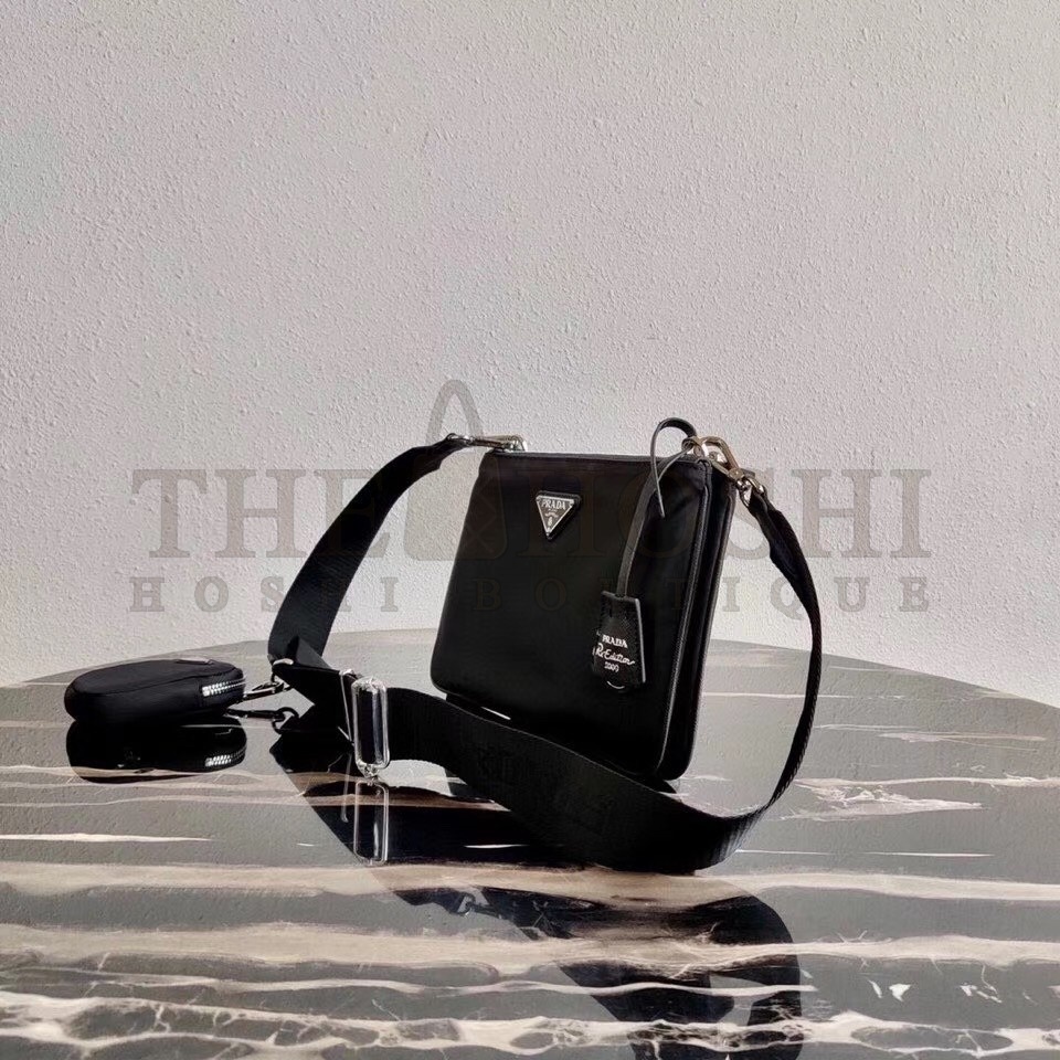 Pra*a Black Nylon Re-Edition 2000 Shoulder Bag Master Quality