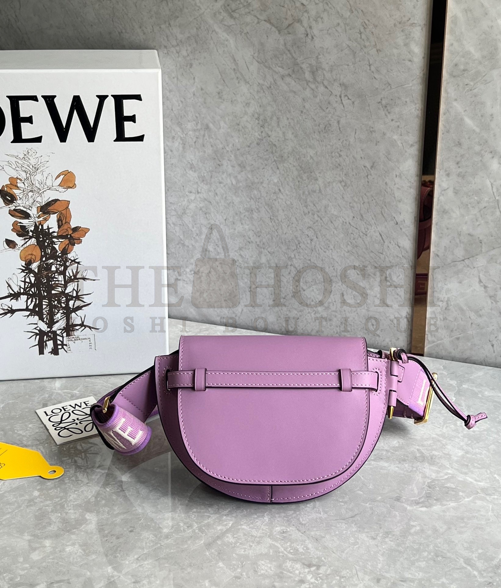 L0ew* Gate Dual Mini Bag in Guimauve Calfskin Master Quality