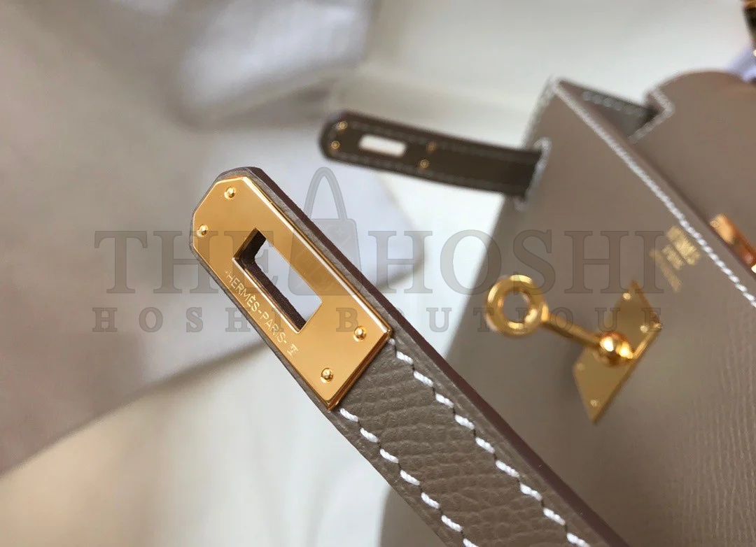 H**me5 Kelly 25cm Sellier Bag in Taupe Epsom Calfskin GHW Master Quality