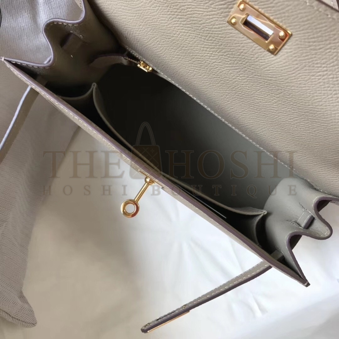 H**me5 Kelly 25cm Sellier Bag In Tourterelle Epsom Leather Master Quality