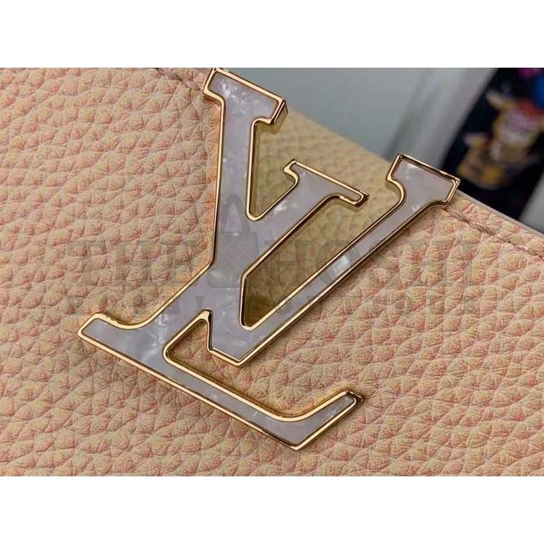 L0vis Vvtt0n LV Women Capucines BB Handbag Yellow Taurillon Leather Shimmery Master Quality