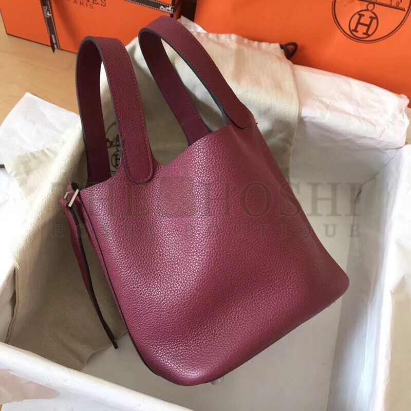 H**me5 Ruby Picotin Lock PM 18cm Handmade Bag Master Quality