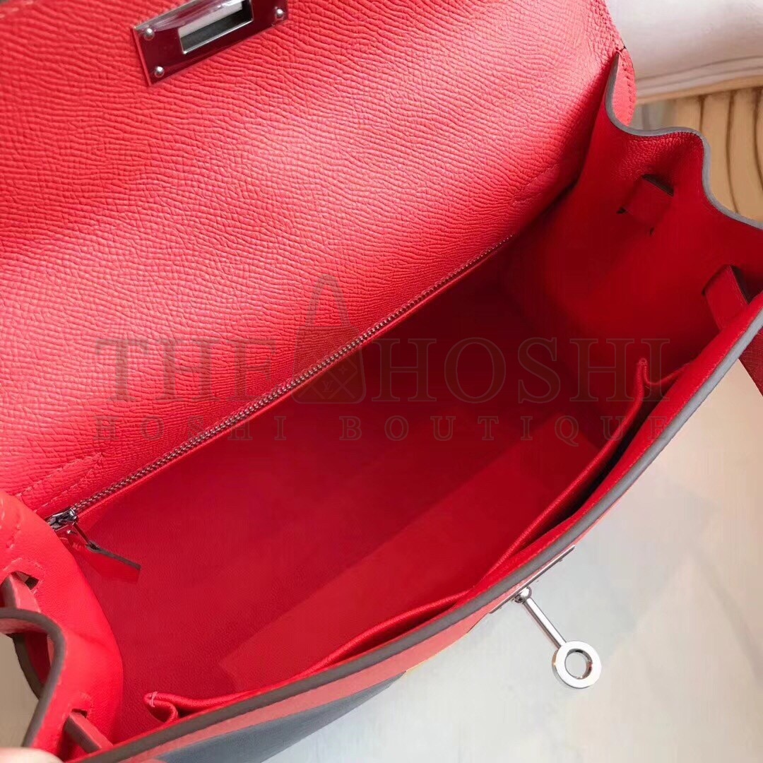 H**me5 Multicolor Stripes Kelly 28cm Red Bag Master Quality