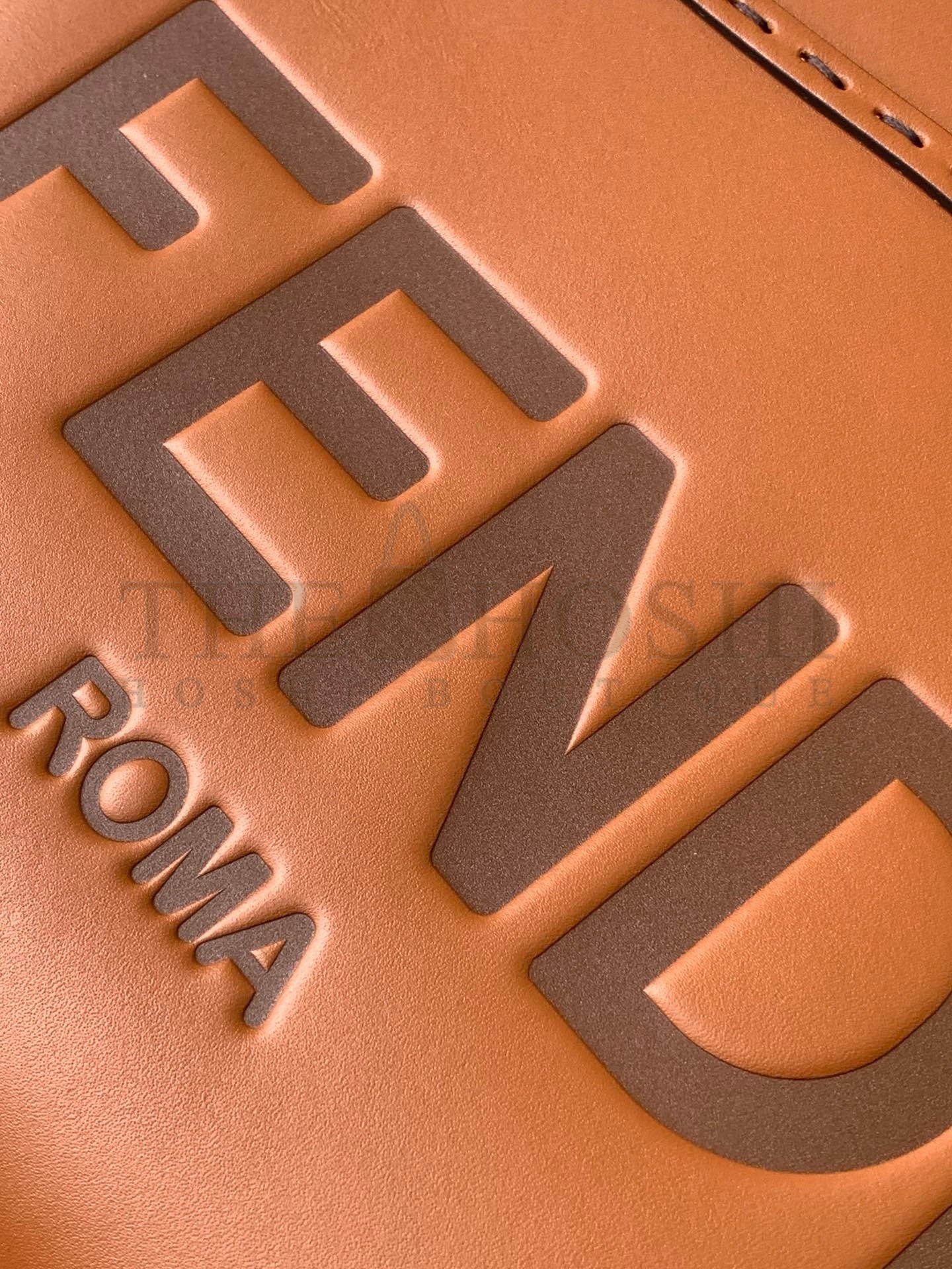 F**di Sunshine Small Tote Bag In Brown Calfskin Master Quality