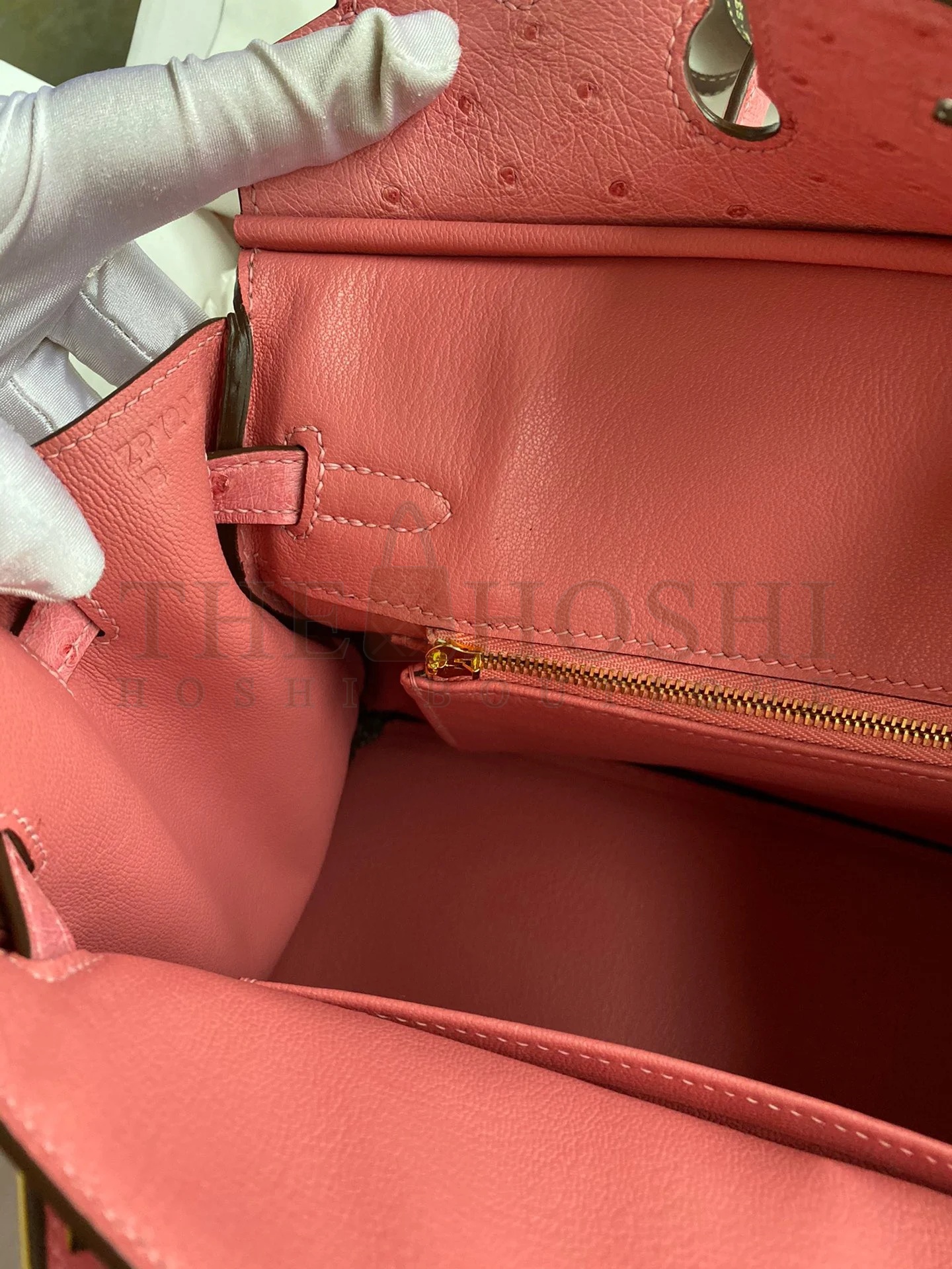 H**me5 Birkin 25 Retourne Handmade Bag In Pink Ostrich Leather Master Quality