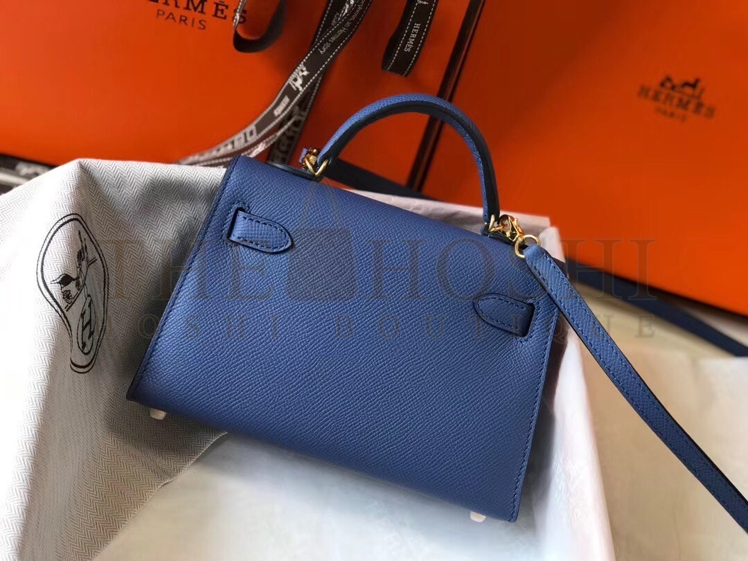 H**me5 Kelly Mini II Bag In Blue Agate Epsom Leather Master Quality