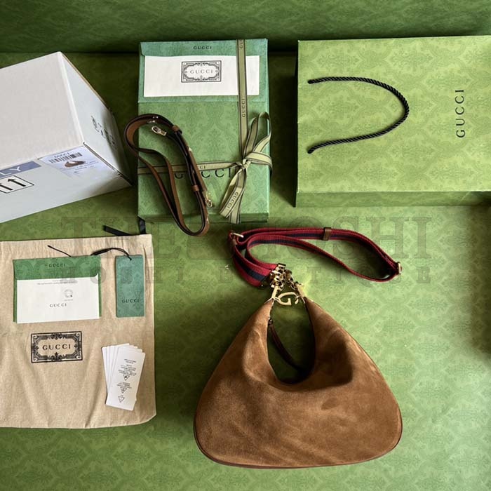 Gvc*1 Women Attache Large Shoulder Bag Dark Brown Suede Master Quality