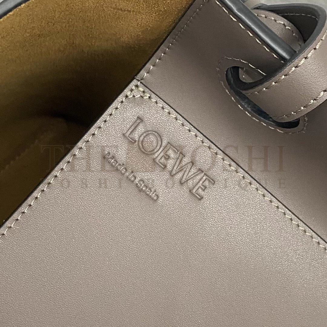 L0ew* Anagram Small Tote In Taupe Grained Calfskin Master Quality