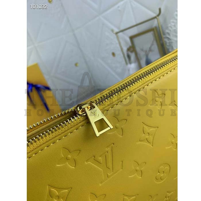 L0vis Vvtt0n LV Women Coussin PM Handbag Acid Green Lambskin Zip Closure Master Quality