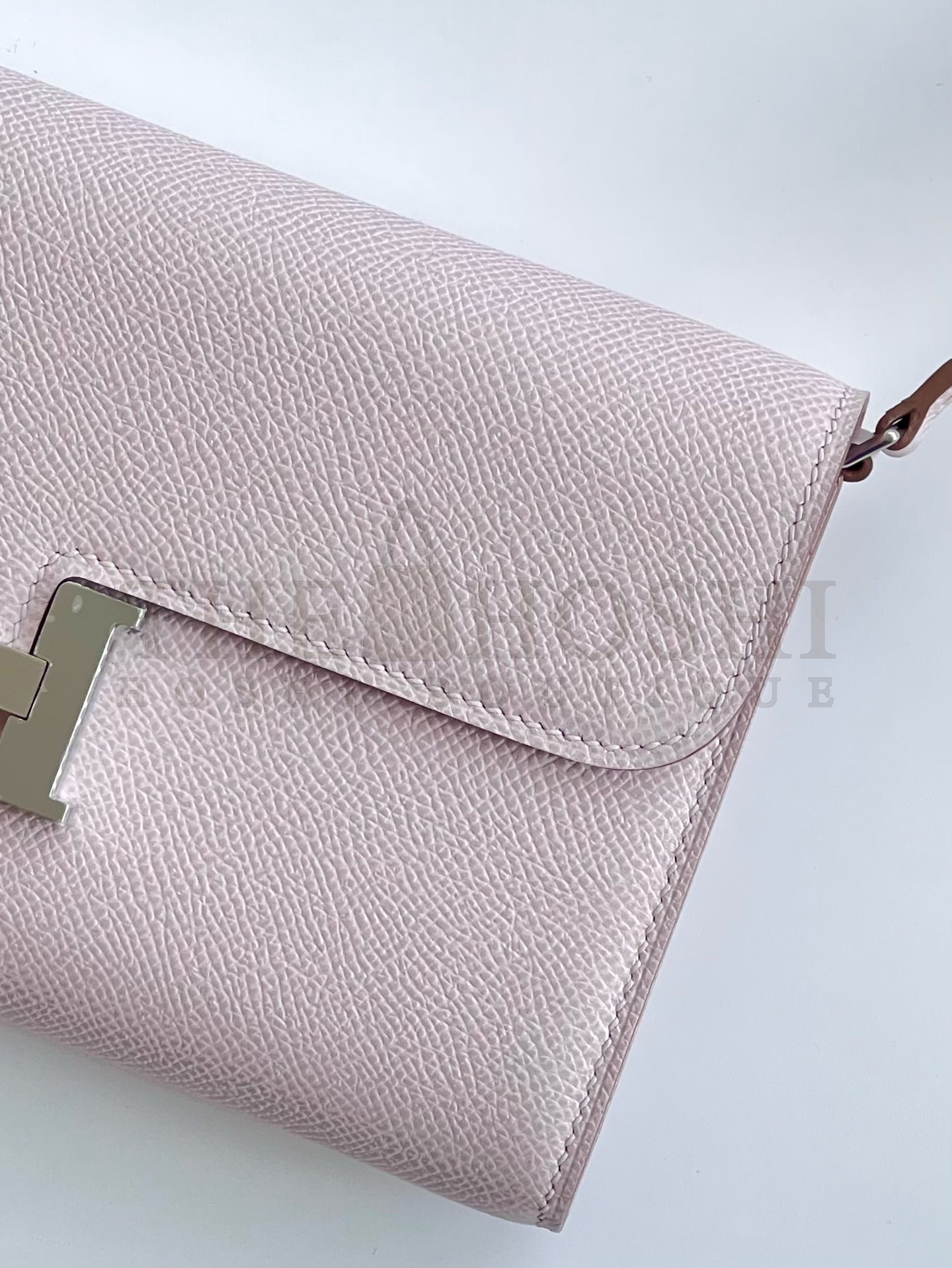 H**me5 Constance To Go Wallet in Mauve Pale Epsom Calfskin Master Quality