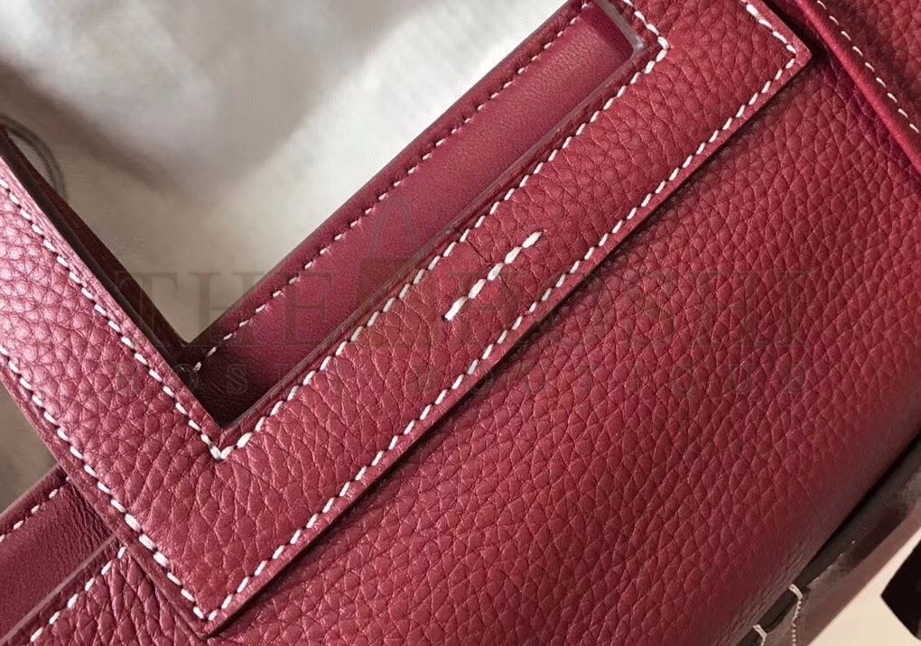 H**me5 Halzan Bag In Bordeaux Clemence Leather Master Quality
