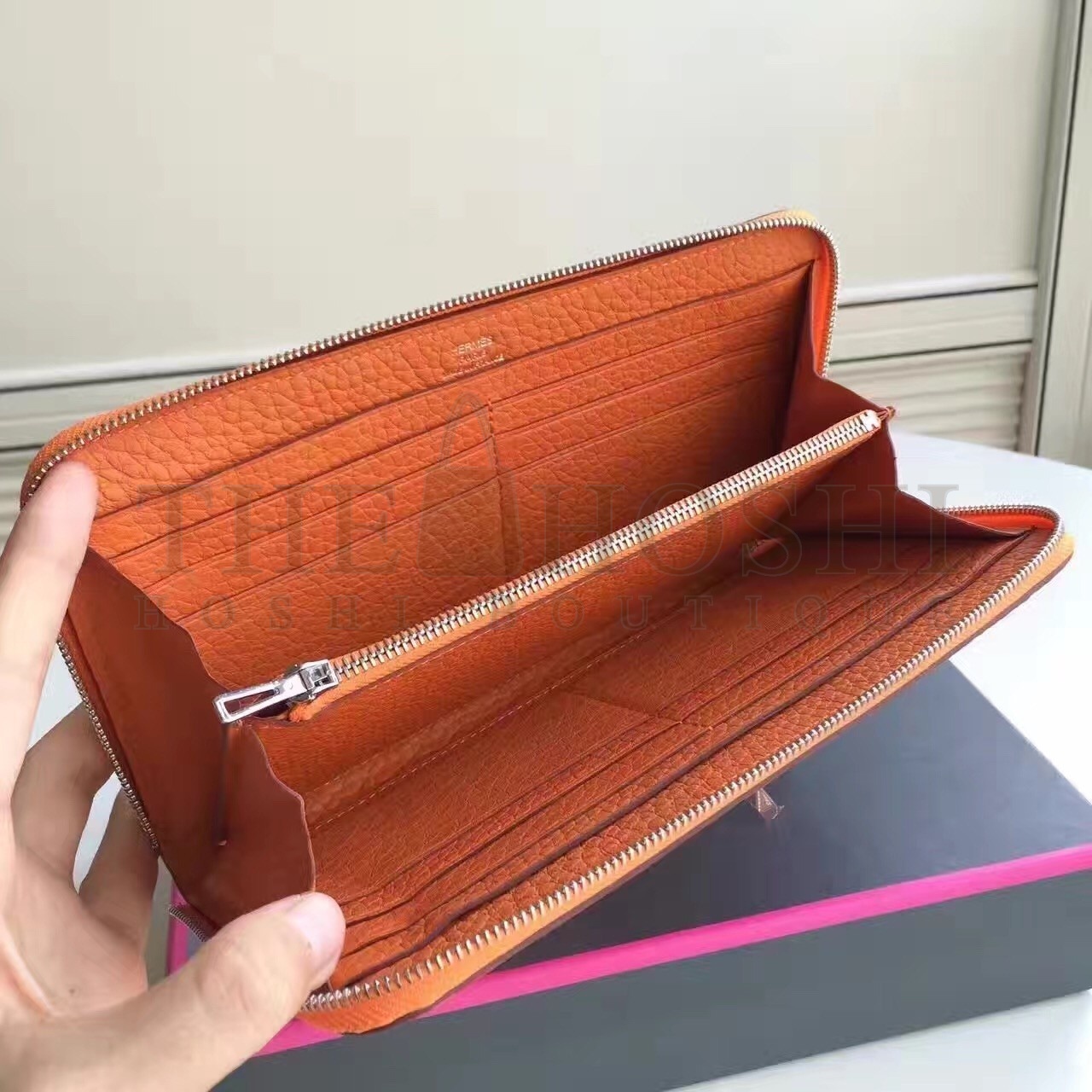 H**me5 Orange Clemence Azap Zipped Wallet Master Quality