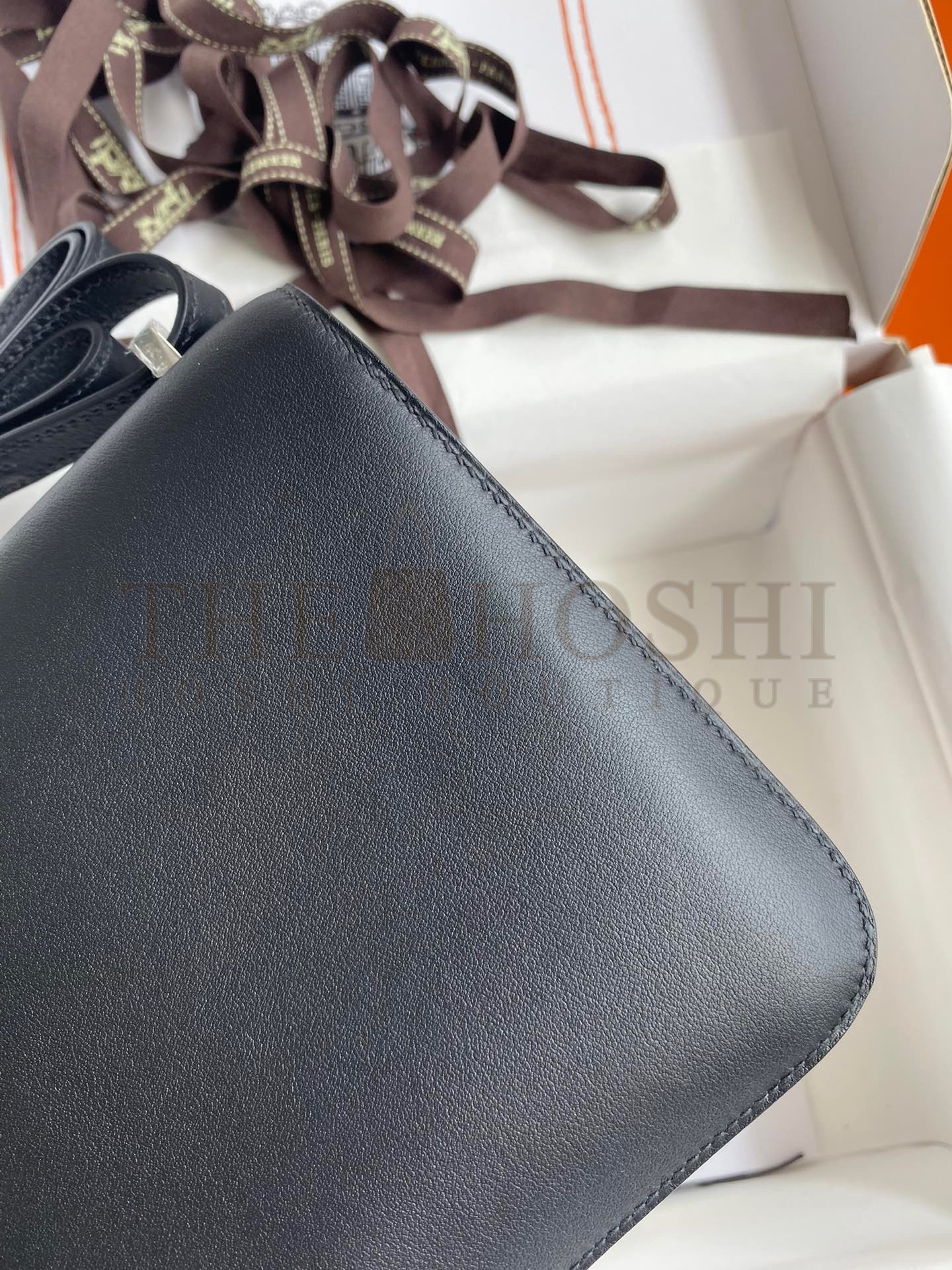 H**me5 Constance 18 Handmade Bag In Black Swift Calfskin Master Quality