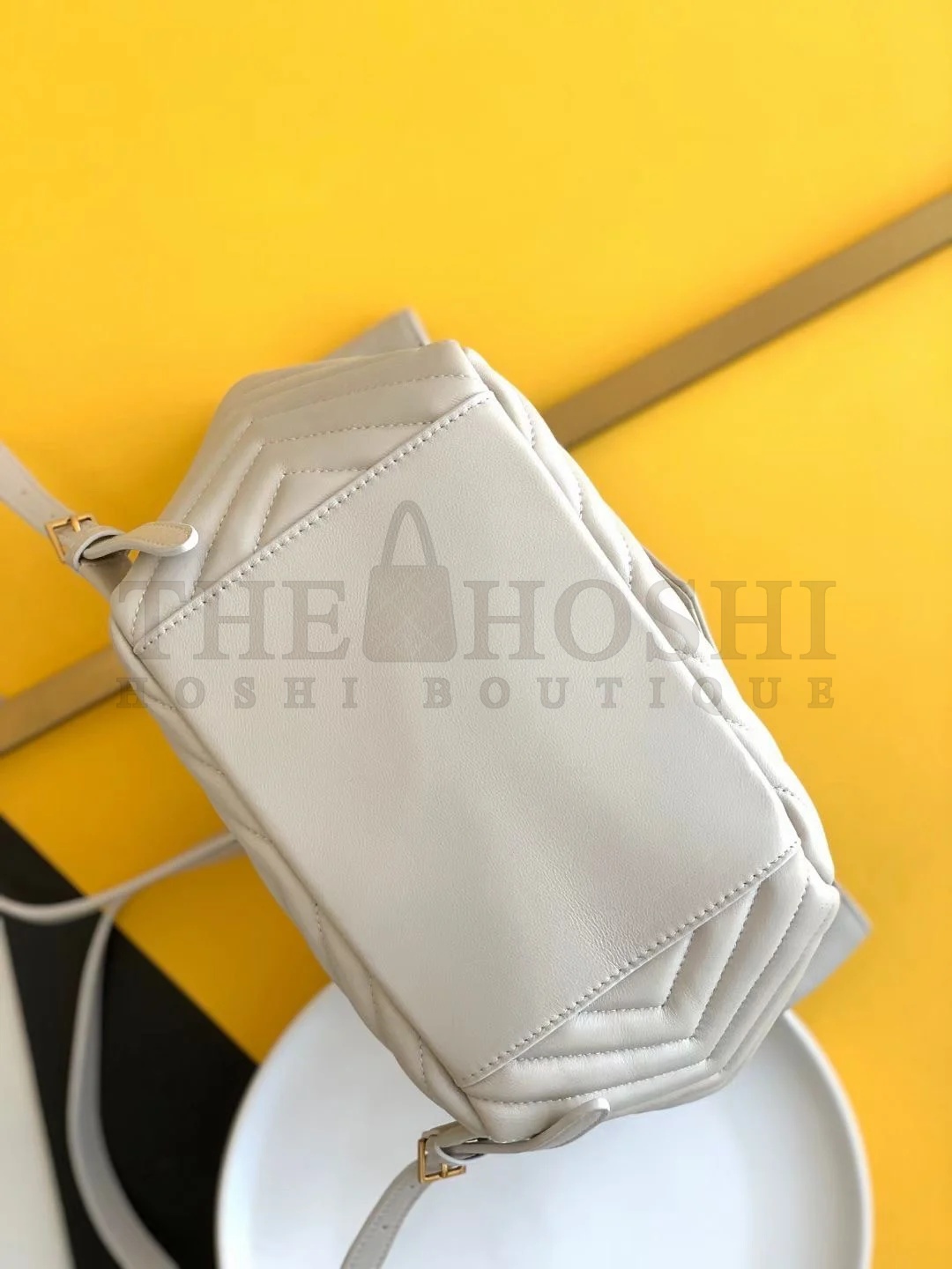 Sa1nt Lau*nt Joe Backpack In White Quilted Lambskin Master Quality