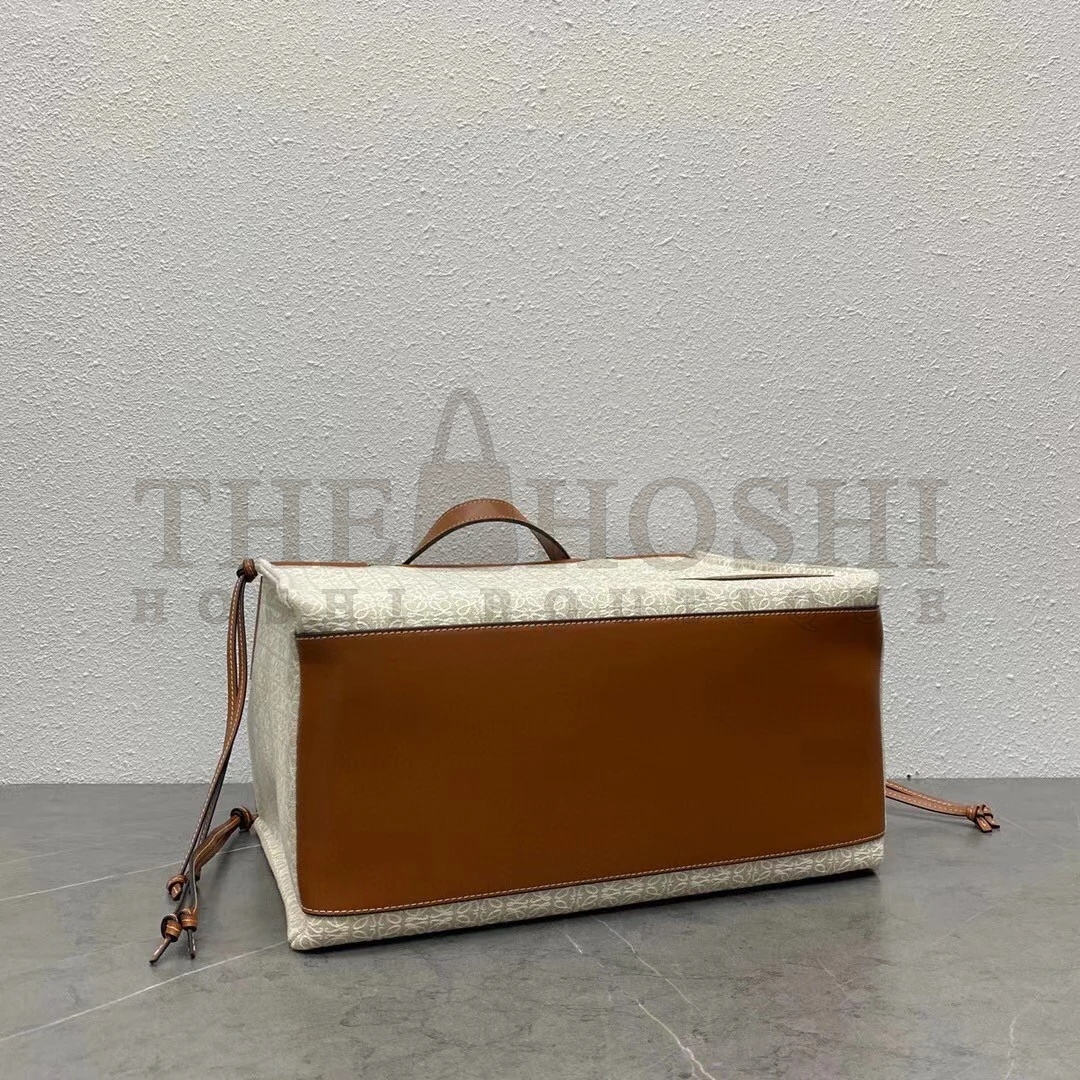 L0ew* Cushion Medium Tote In Beige Anagram Jacquard Master Quality