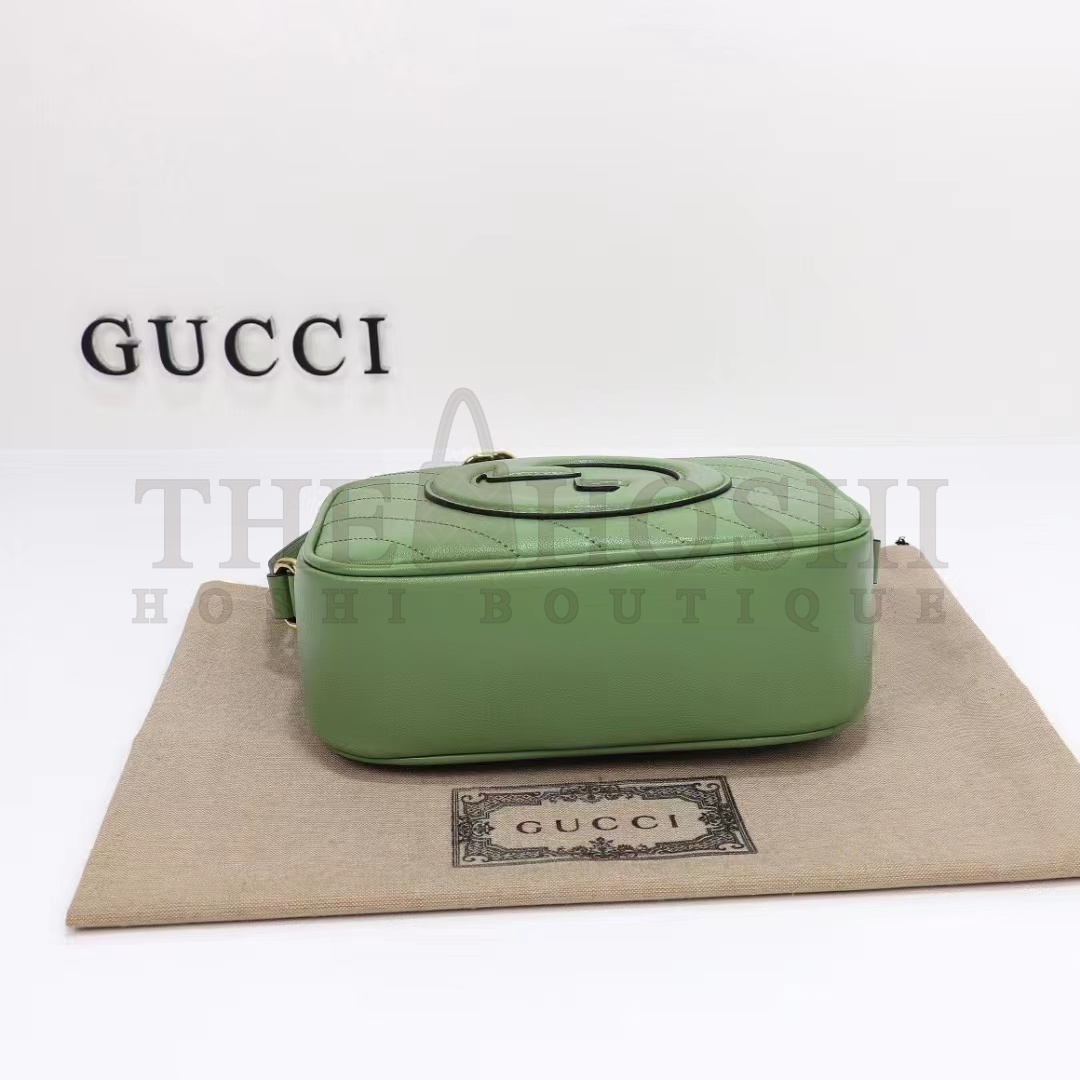 Gvc*1 Women GG Blondie Small Shoulder Bag Green Leather Zipper Closure Master Quality