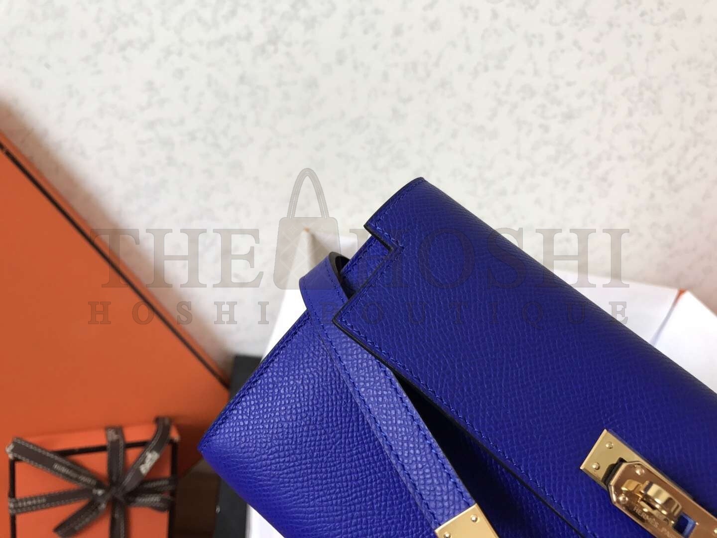 H**me5 Kelly Classic Long Wallet In Blue Electric Epsom Leather Master Quality