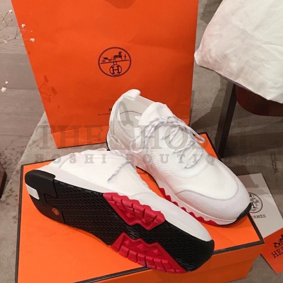 H**me5 Addict Sneakers In White Knit Master Quality