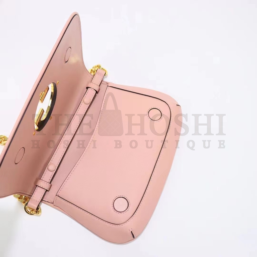 Gvc*1 Women GG Blondie Shoulder Bag Light Pink Leather Round Interlocking G Master Quality