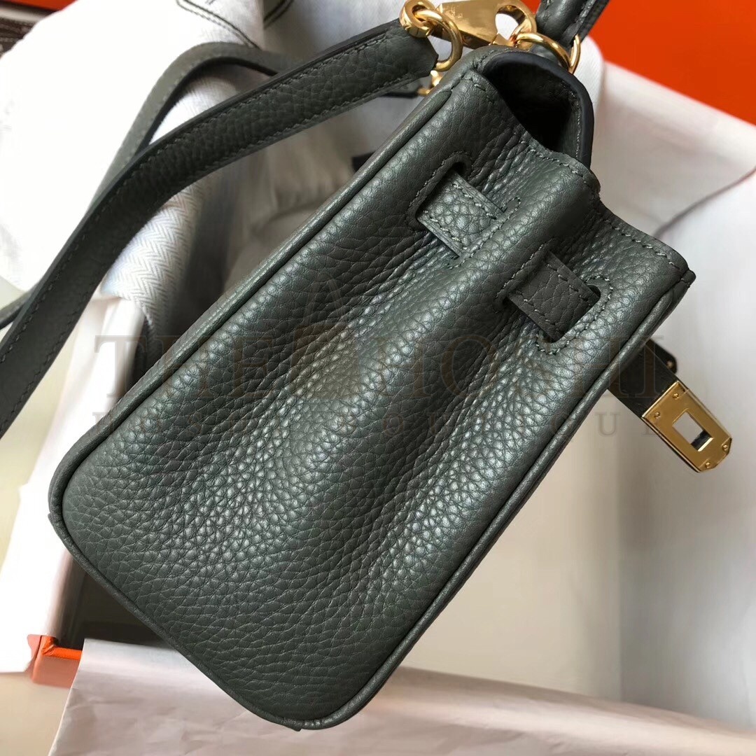 H**me5 Mini Kelly 20cm Bag In Canopee Clemence Leather Master Quality