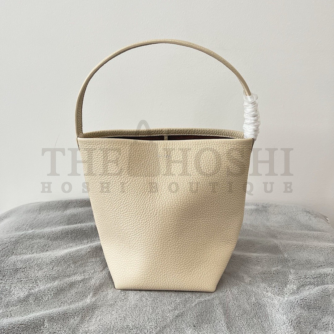 The R0w Small N/S Park Tote in Ivory Grained Leather Master Quality