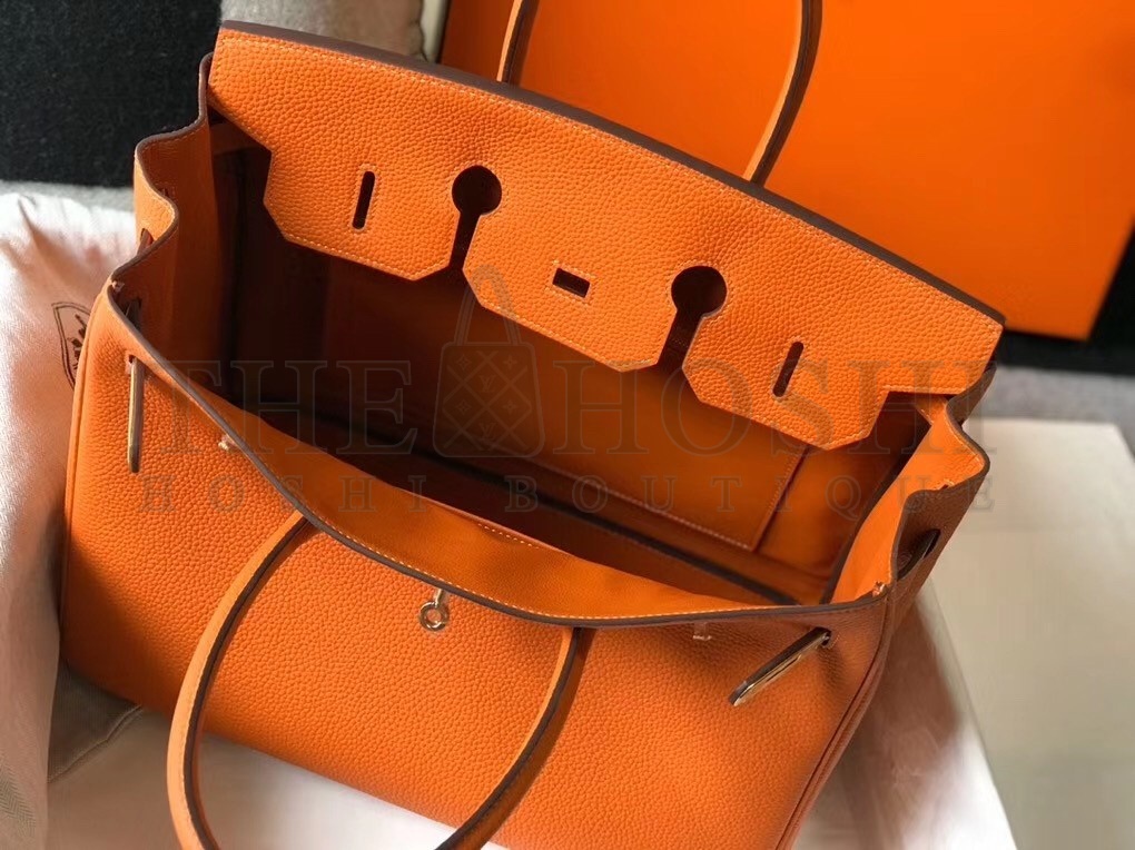 H**me5 Orange Clemence Birkin 35cm Bag Master Quality