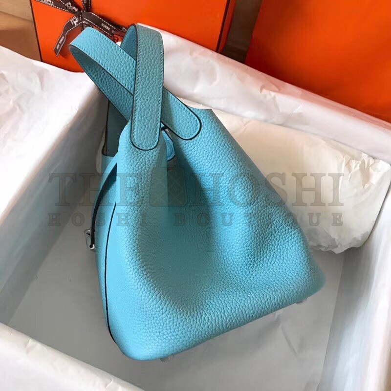 H**me5 Lagon Picotin Lock MM 22cm Handmade Bag Master Quality