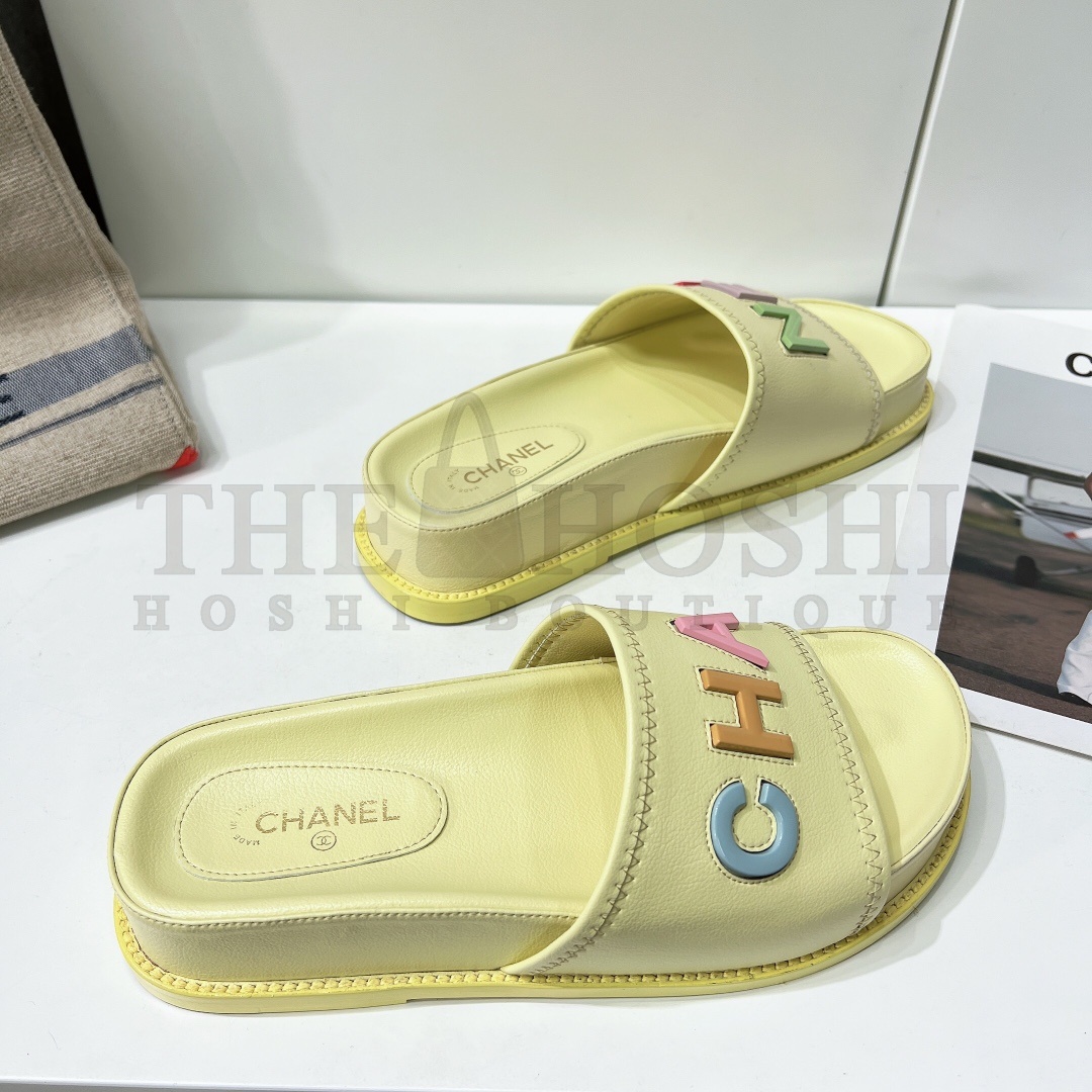 Ch**el flat sandals slippers Master Quality