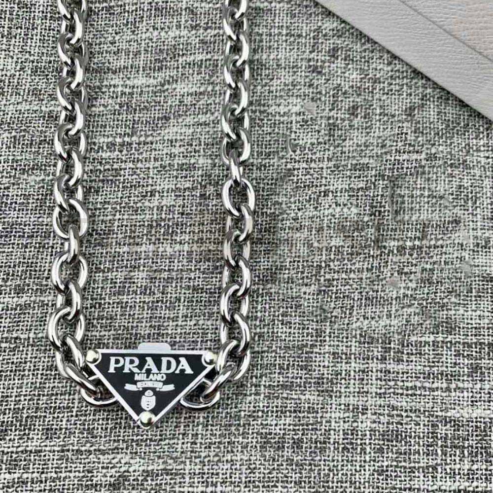 Pra*a Women Symbole Necklace 925 Sterling Silver Master Quality