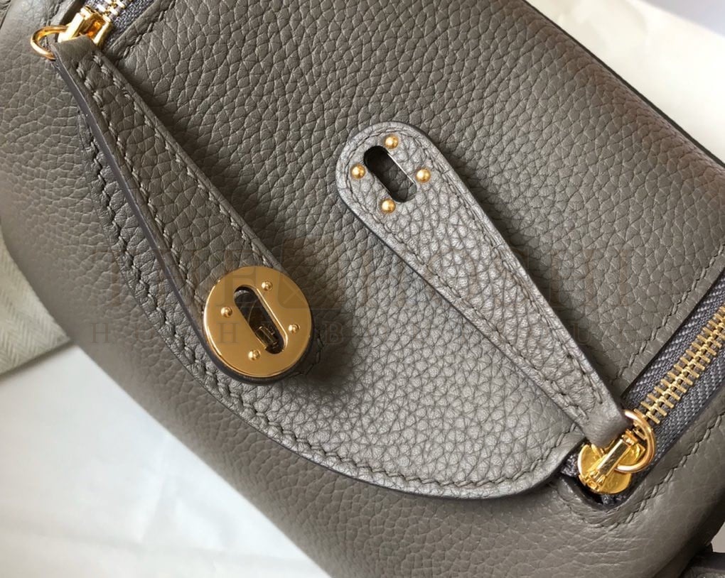 H**me5 Lindy Mini Bag In Etain Clemence Leather GHW Master Quality